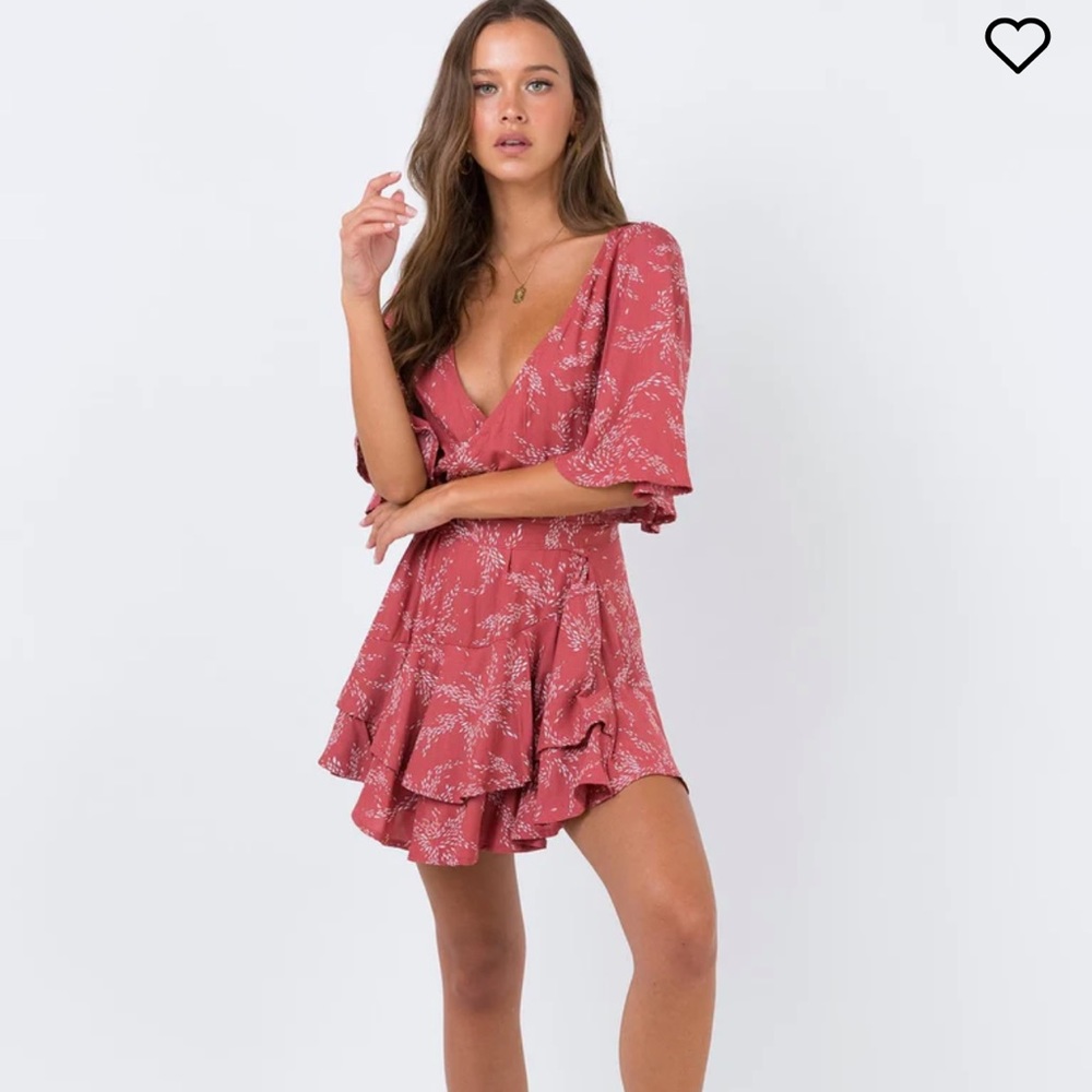 Princess Polly The Louie Romper Rose